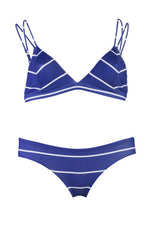 Safari - Dark Blue Stripe Bralette Bikini Top