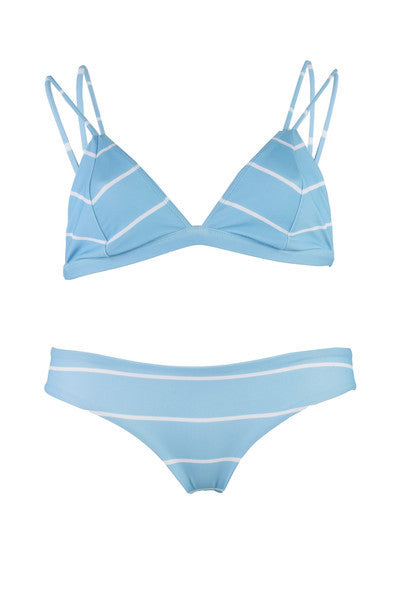 Safari - Light Blue Stripe Cheeky Cut Bikini Bottoms